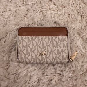 Michael Kors Brown and Cream Logo Wallet